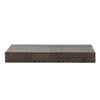 Small Rustic Embossed Wood Floating Wall Shelf - Black